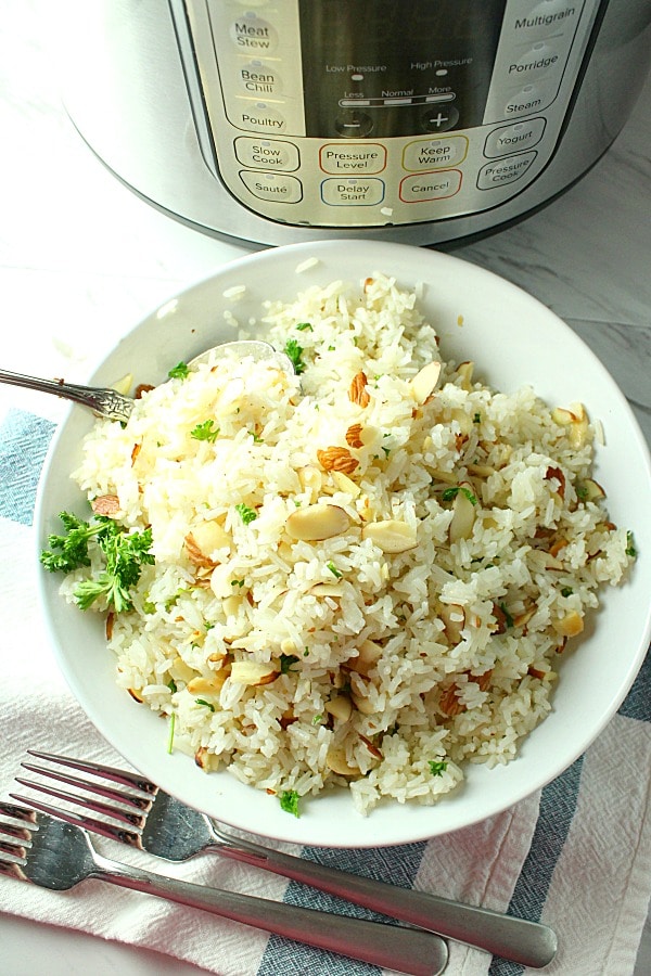 Instant Dutch Oven – Almond Rice Pilaf – Instant Pot Recipes