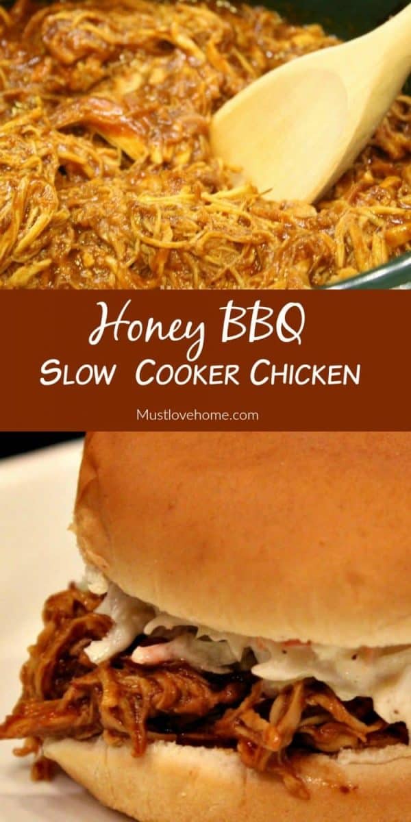 Slow Cooker Barbecue Pulled Chicken Must Love Home 5887