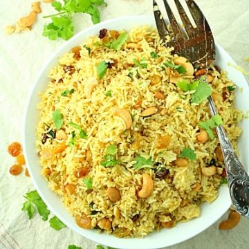 Red Curry Rice With Raisins And Cashews – Must Love Home