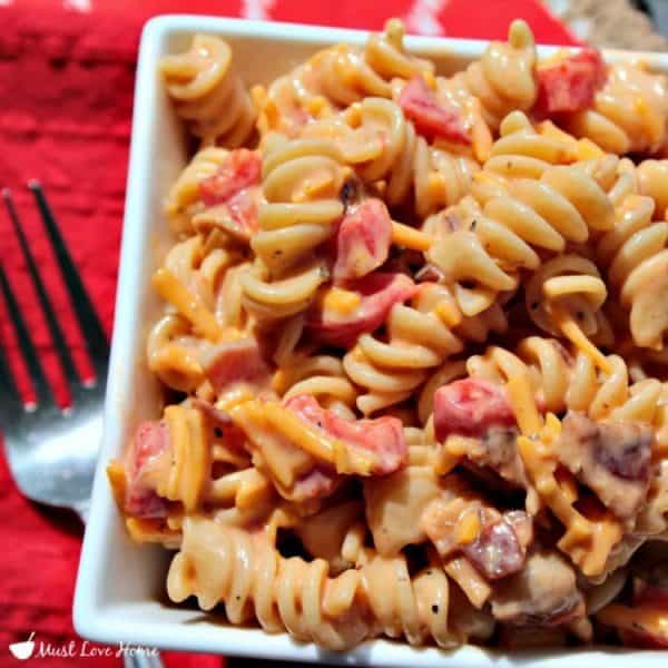 Cheddar Bacon Ranch Pasta Salad – Must Love Home