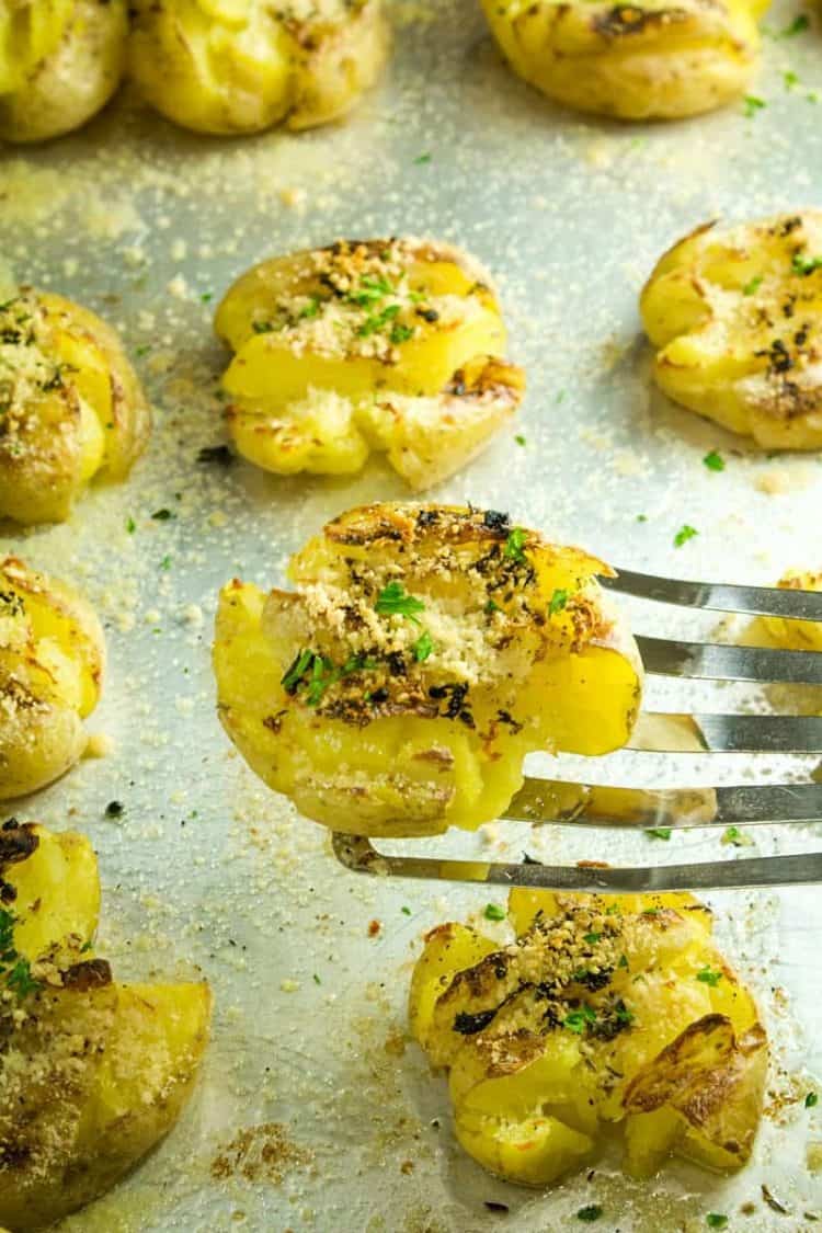 Garlic Herb Smashed Potatoes Recipe – Must Love Home