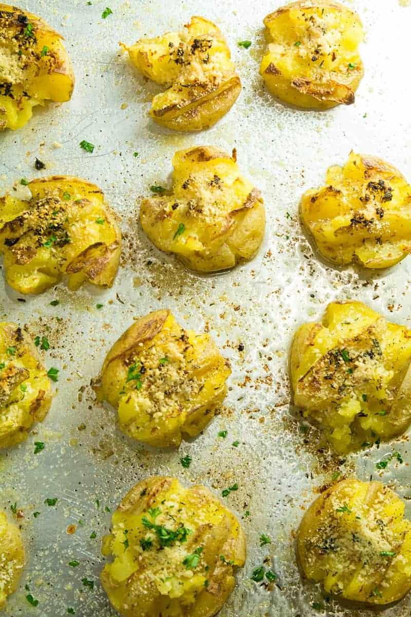 Garlic Herb Smashed Potatoes Recipe – Must Love Home