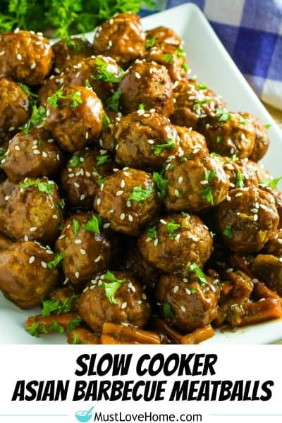 Slow Cooker Teriyaki Barbecue Meatballs – Must Love Home
