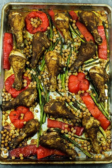 Quick Sheet Pan Moroccan Chicken With Chickpeas Must Love Home